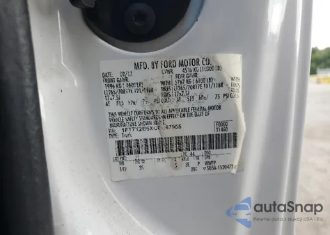 2012 Ford F250 Super Duty z USA, uszkodzony, nr VIN 1FT7X2B6XCEC97955